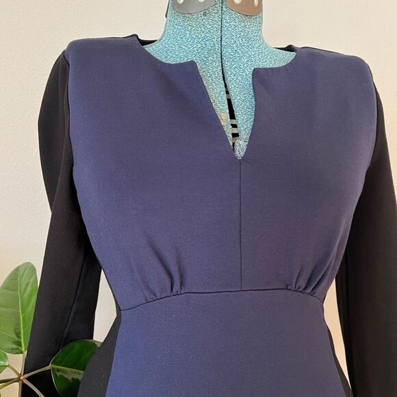 Classic Kate Spade Fit and Flare Colorblock Dress - Size 2 blue black classic‎ - Picture 8 of 8